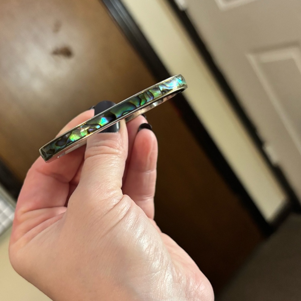 Hawaiian Abalone Shell inlay Bangle Bracelet